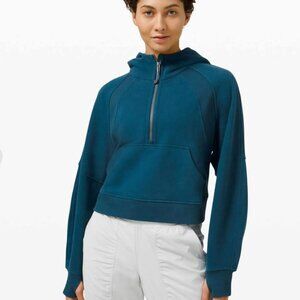 Lululemon Scuba Half-Zip Crop Hoodie XS/S Blue Borealis